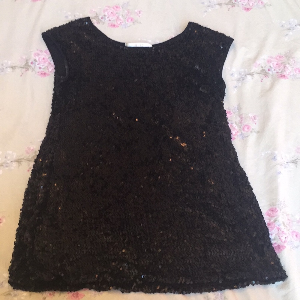 Black sequin mini